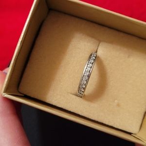 JTV Sterling Silver Moissanite Ring